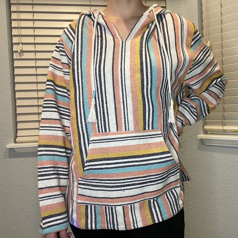 Beach Life by LADRFT Striped Women’s Rug Pullover Medium